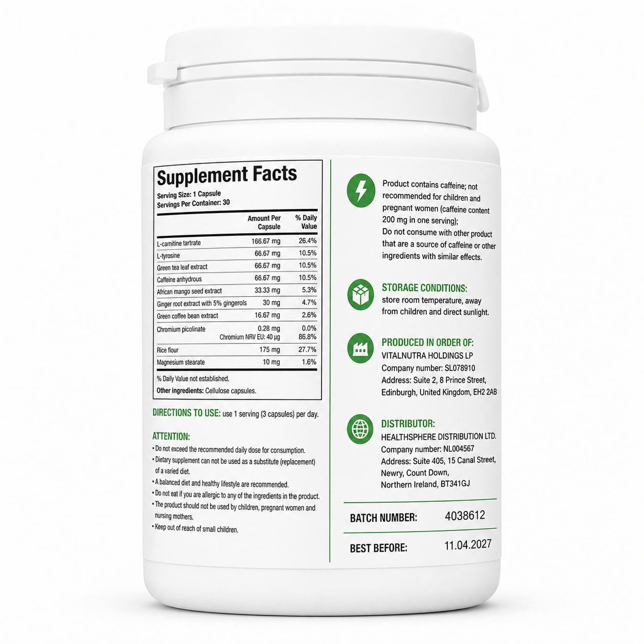 My SLIM FIT – Weight Management & Metabolism Support Capsules – 30 capsules