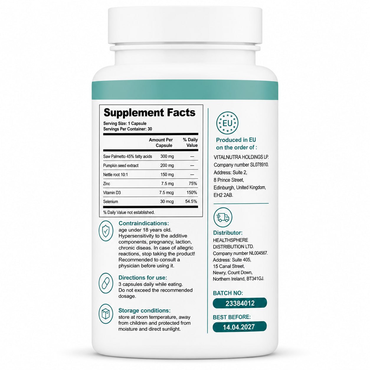Urosilan – Men’s Vitality & Daily Balance Support – 30 Capsules