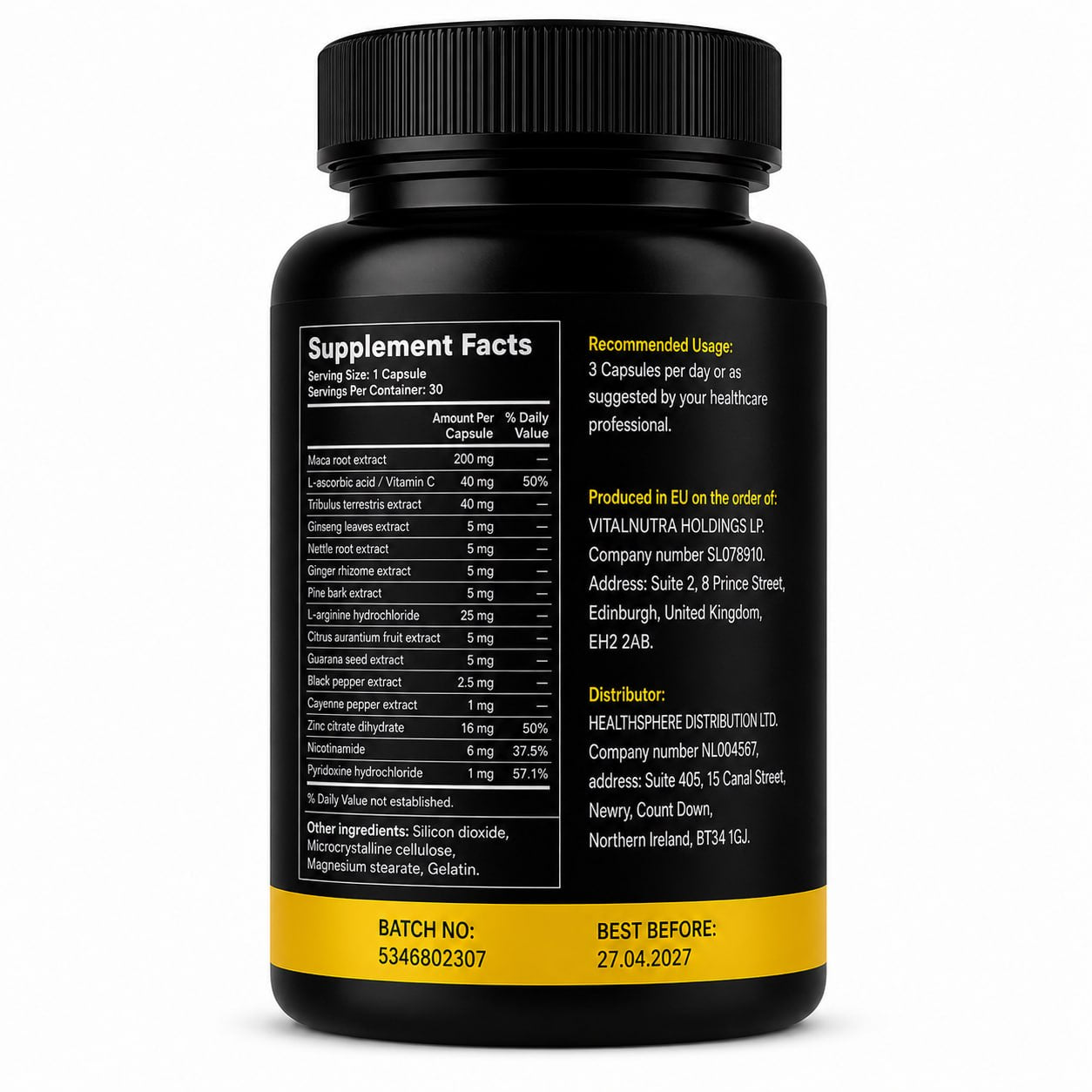 Libidomatic – Male Vitality & Performance Support – 30 capsules