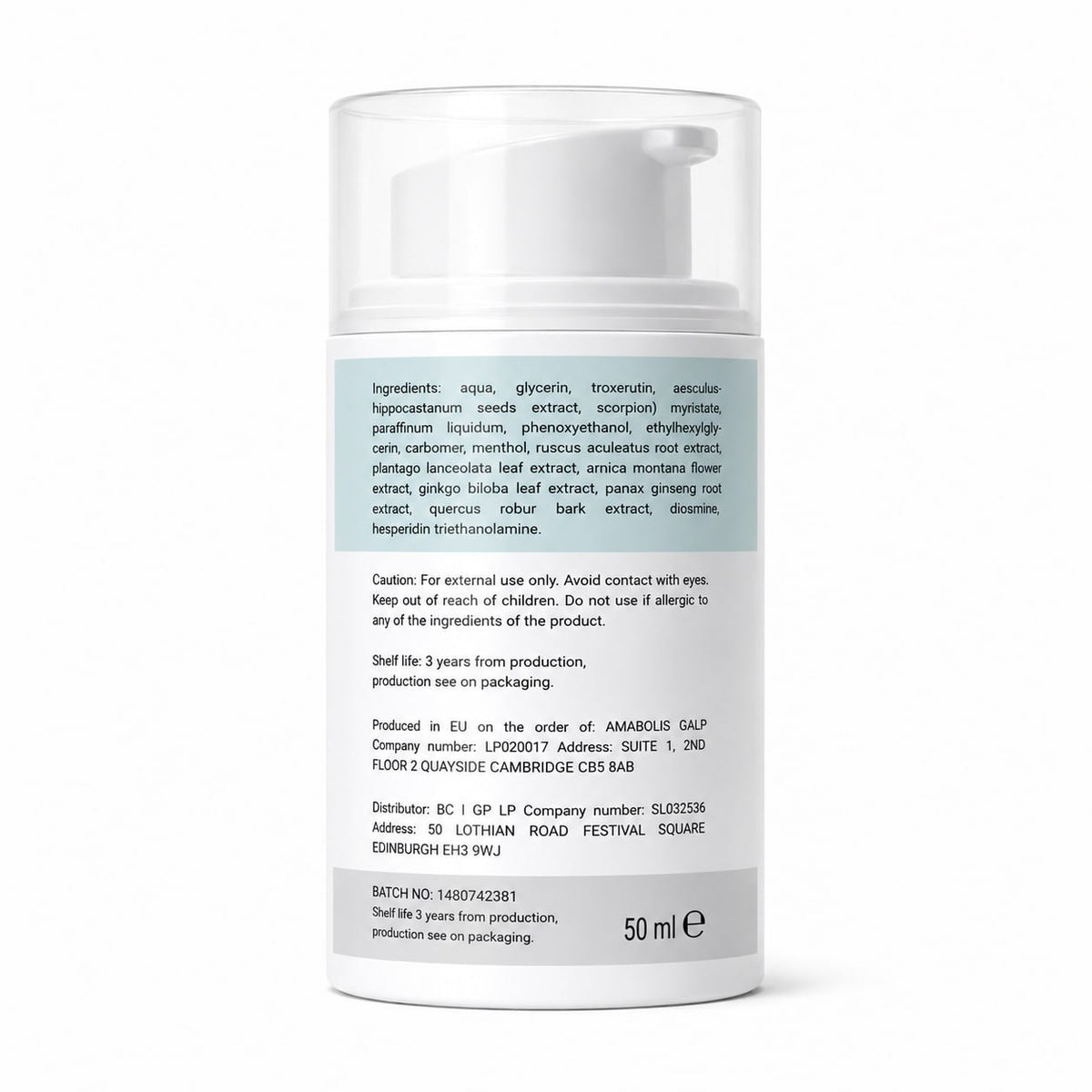 ULTRAVEN – Refreshing Gel for Heavy Legs & Varicose Veins (50ml)