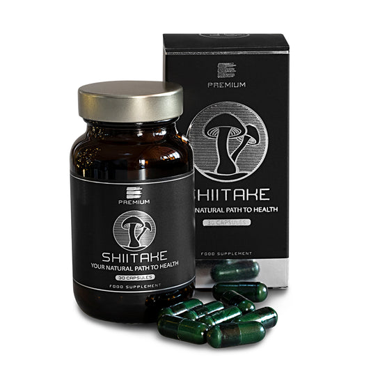 Premium Shiitake - Shiitake Mushrooms, Antioxidants, natural support for immune health (30 Capsules)