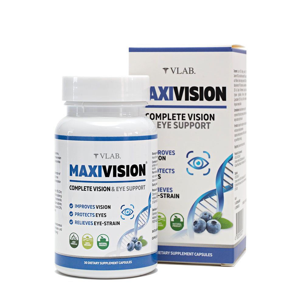 MAXIVISION Caps – Solución para la fatiga ocular, visión débil y problemas oculares relacionados con la edad (30 cápsulas)