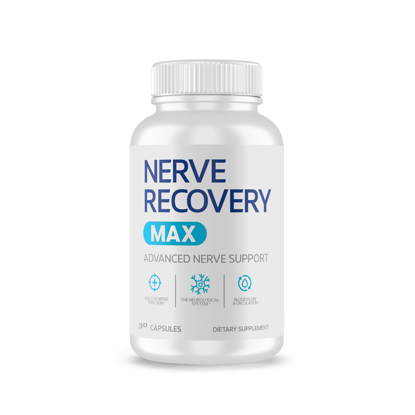 Nerve REcovery Max Nerve Support Supplement, 30 Capsules to Support Neurological System, Promotes Blood Flow and Circulation