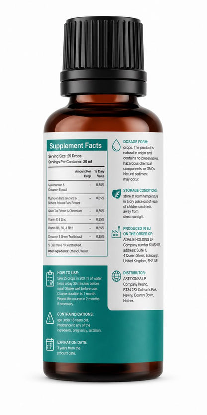 Gluco Tonic – Blood Sugar Balance & Metabolic Support Drops – 20 ml