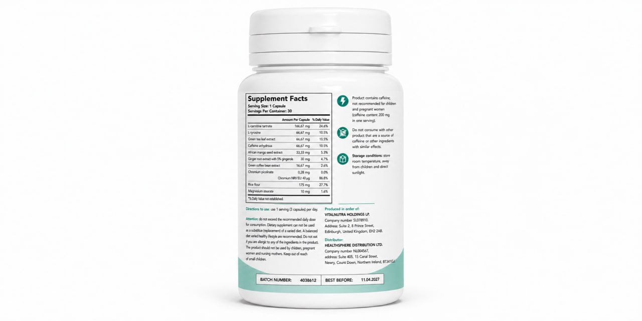 Wellnexis – Weight Management & Metabolism Support – 30 Capsules