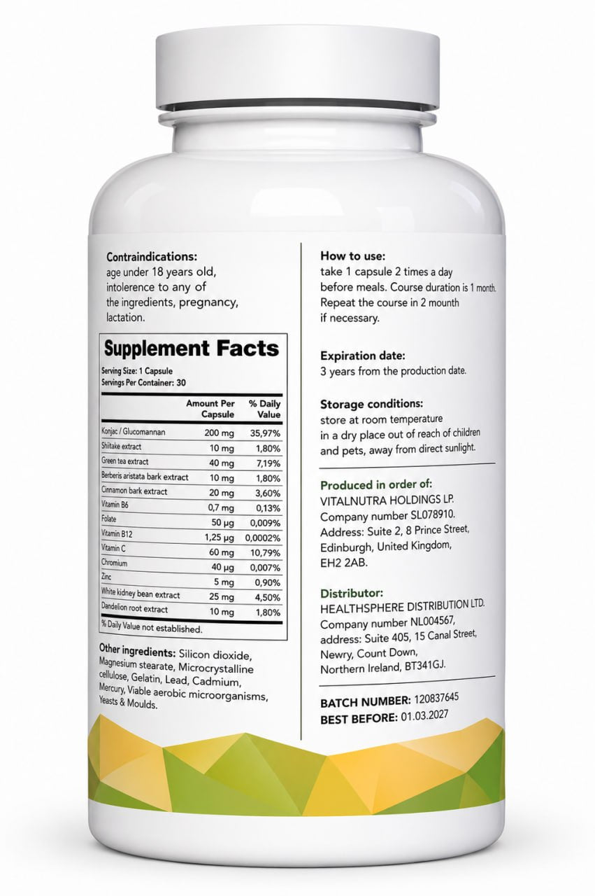 Lipozem Forte – Blood Sugar Balance & Metabolic Support Capsules – 30 capsules