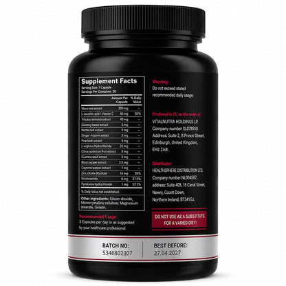 Hard Max – Male Vitality & Performance Support – 30 capsules