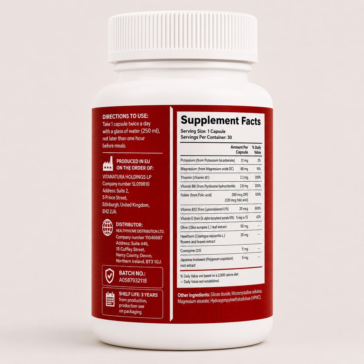 ReCardio - Heart & Circulation Wellness Support - 30 Capsules